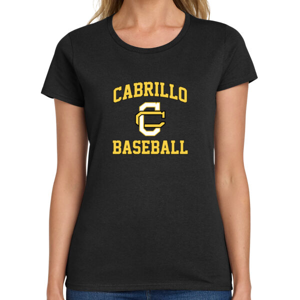 Cabrillo Baseball Ladies Heavy Cotton 100% Cotton T Shirt Thumbnail